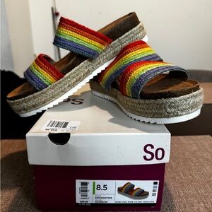 SO Multicolor Rainbow Sandals